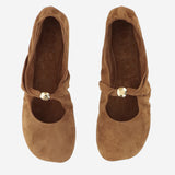 BALLERINE PEBBLE SOFT IN PELLE DI CAPRA SCAMOSCIATA LLPF466X04 2530 LOEWE 