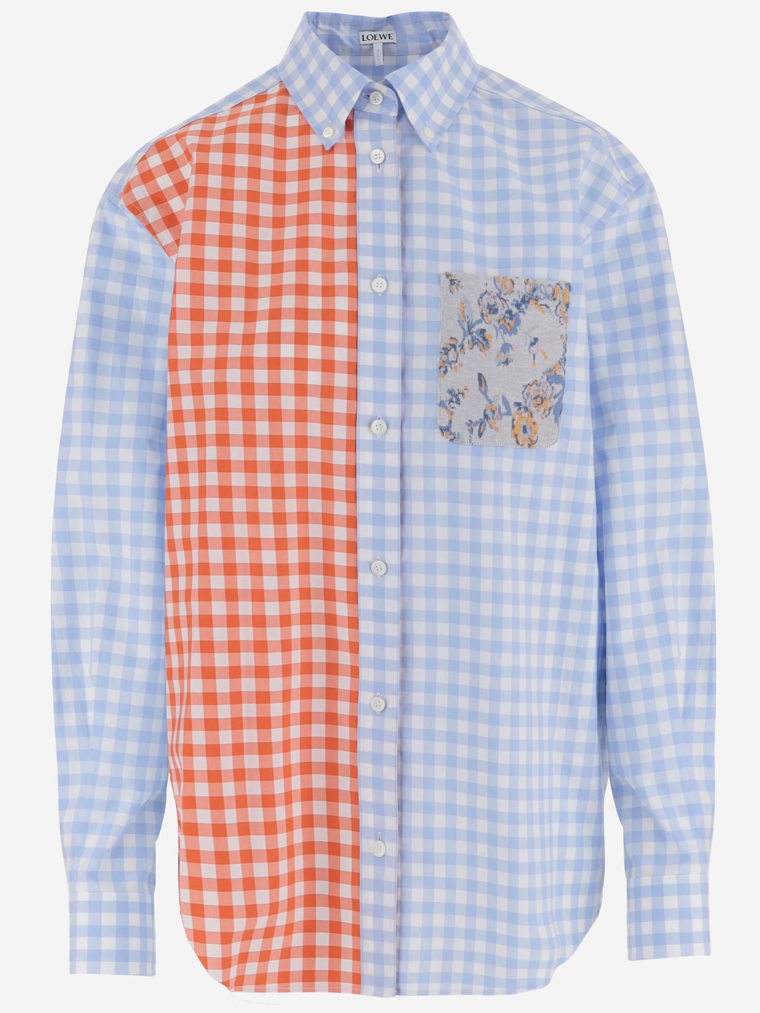 CAMICIA IN COTONE CON MOTIVO A QUADRI S540Y05XEF 5172 LOEWE 