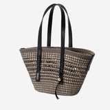 Borsa Braid media in palma Iraca e pelle di vitello ASCPNIBX01 0528 LOEWE x PAULAS IBIZA 