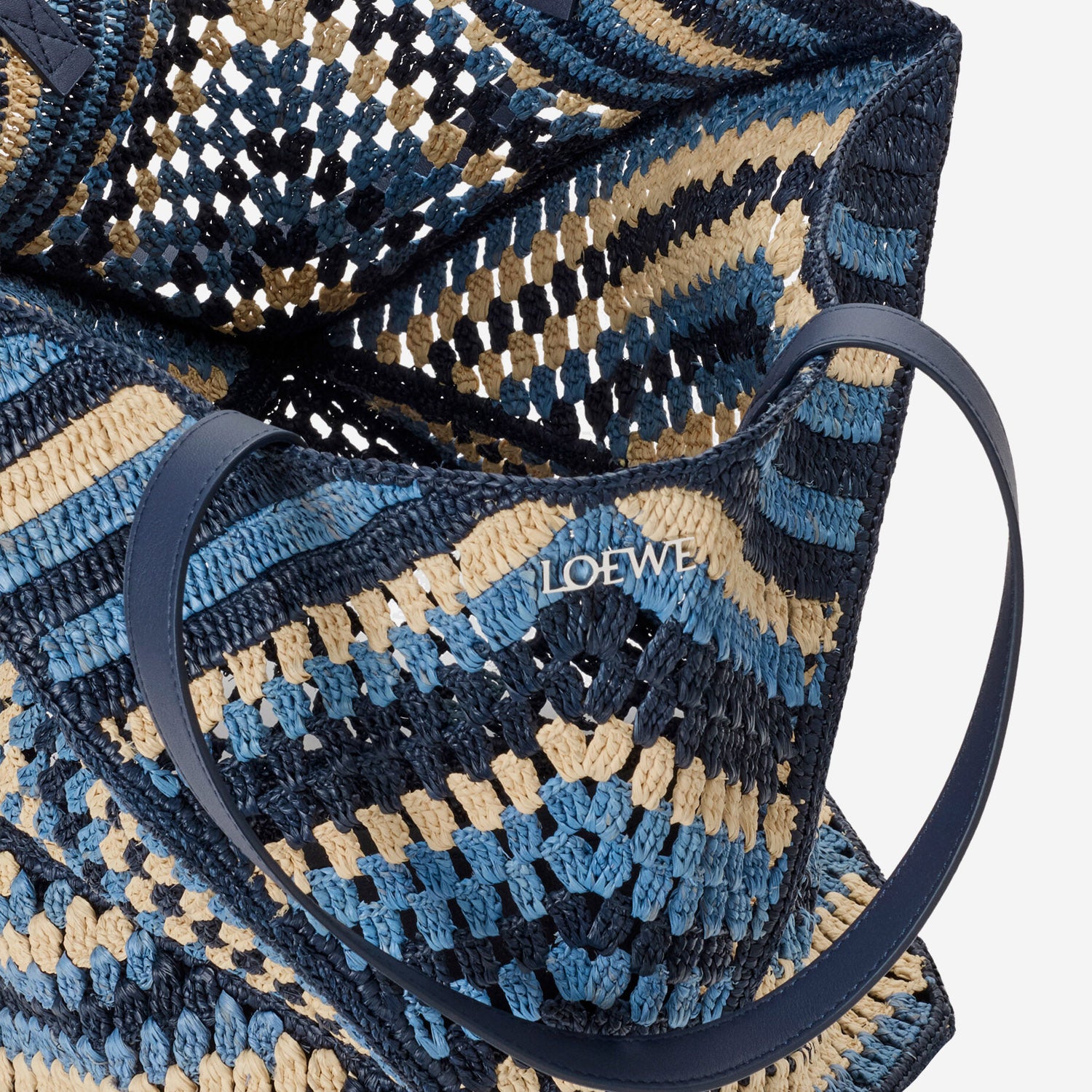BORSA TOTE PUZZLE FOLD XL IN RAFIA B779Q18X57 0150 LOEWE x PAULAS IBIZA 