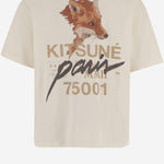 T-SHIRT IN COTONE CON LOGO MQMJT00KJ0119 0063 MAISON KITSUNE 