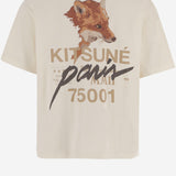 T-SHIRT IN COTONE CON LOGO MQMJT00KJ0119 0063 MAISON KITSUNE 