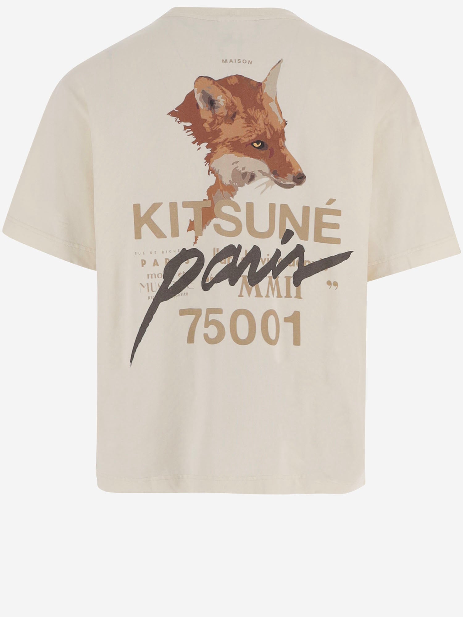 T-SHIRT IN COTONE CON LOGO MQMJT00KJ0119 0063 MAISON KITSUNE 