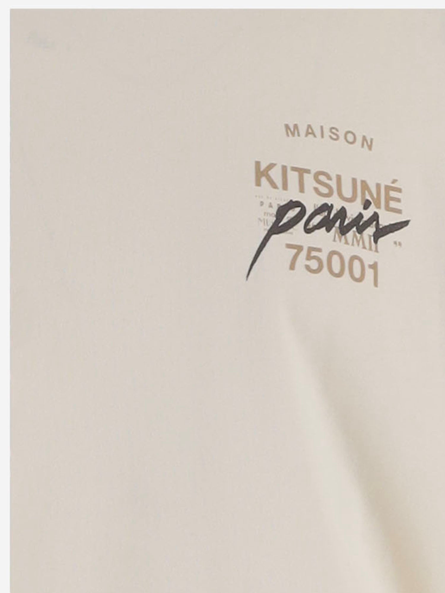 T-SHIRT IN COTONE CON LOGO MQMJT00KJ0119 0063 MAISON KITSUNE 