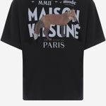 T-SHIRT IN COTONE CON LOGO MQMJT02KJ0119 P199 MAISON KITSUNE 