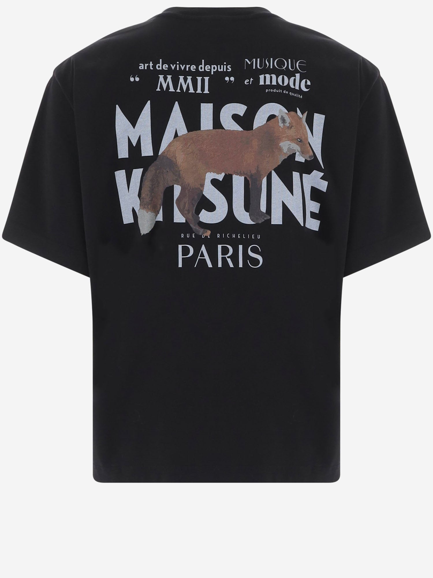 T-SHIRT IN COTONE CON LOGO MQMJT02KJ0119 P199 MAISON KITSUNE 