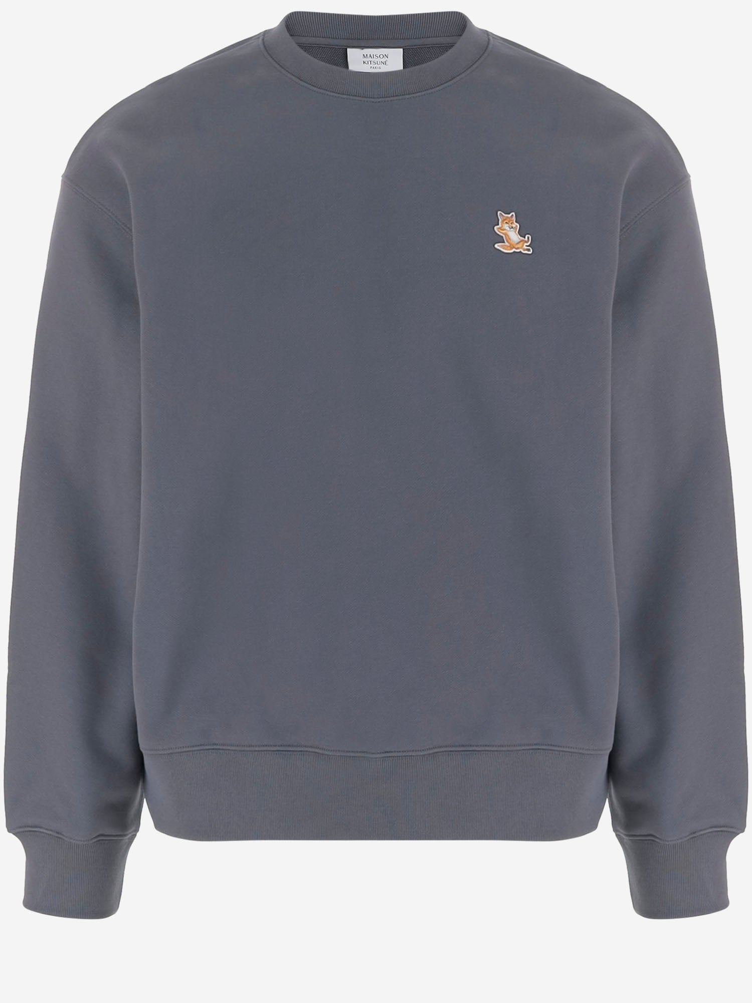FELPA IN COTONE CON DETTAGLIO LOGO MRMJS14KM0341 0585 MAISON KITSUNE 
