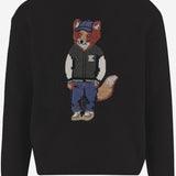 Maglione in lana con logo MRMKJ02KT1241 0553 MAISON KITSUNE 