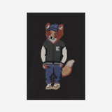 Maglione in lana con logo MRMKJ02KT1241 0553 MAISON KITSUNE 