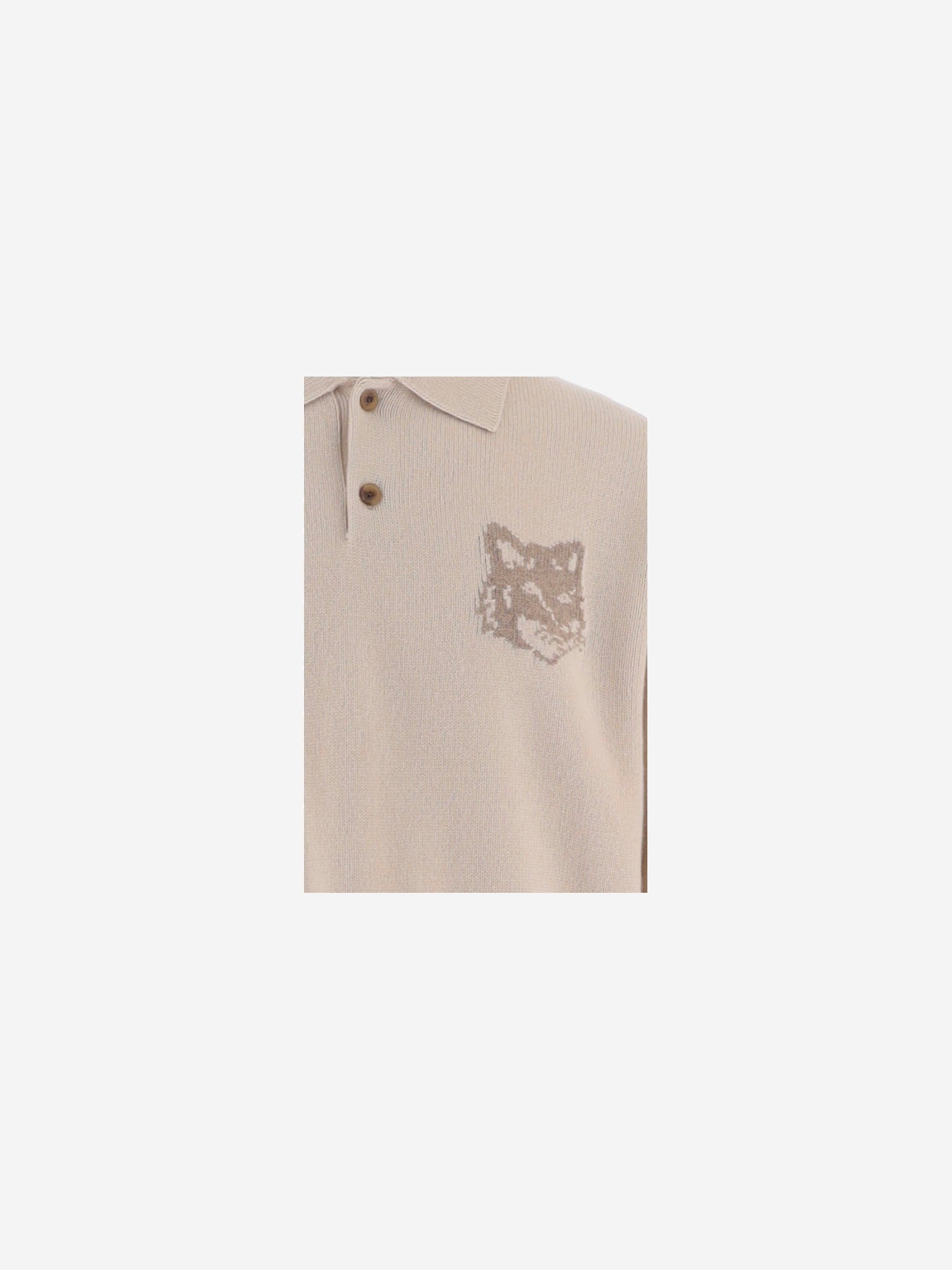 MAGLIONE POLO IN LANA MERINO MRMKL00KM0329 0625 MAISON KITSUNE 
