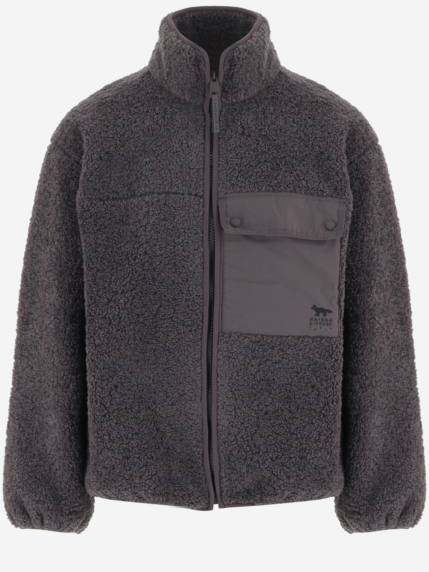 GIUBBOTTO IN PILE CON TASCA FRONTALE MRMWV11WM2046 0438 MAISON KITSUNE 