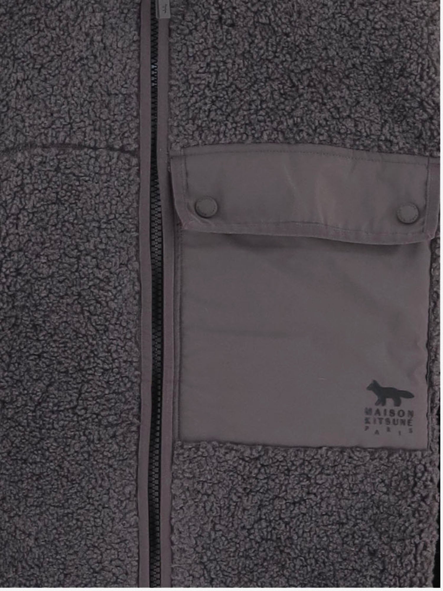 GIUBBOTTO IN PILE CON TASCA FRONTALE MRMWV11WM2046 0438 MAISON KITSUNE 