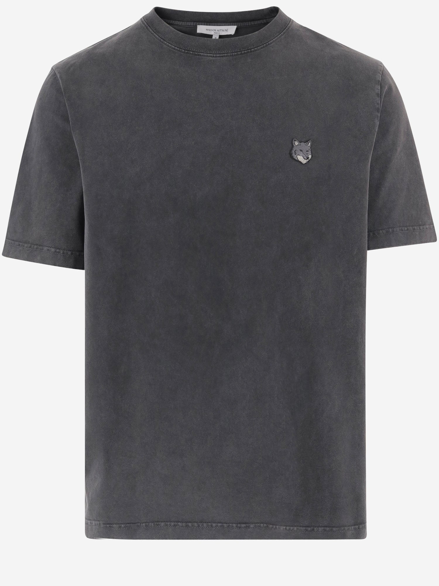 T-SHIRT IN COTONE CON LOGO VOLPE RICAMATO PM00108KJBIT7 0519 MAISON KITSUNE 