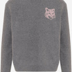 MAGLIONE IN LANA CON LOGO PM00816KM0329 0627 MAISON KITSUNE 