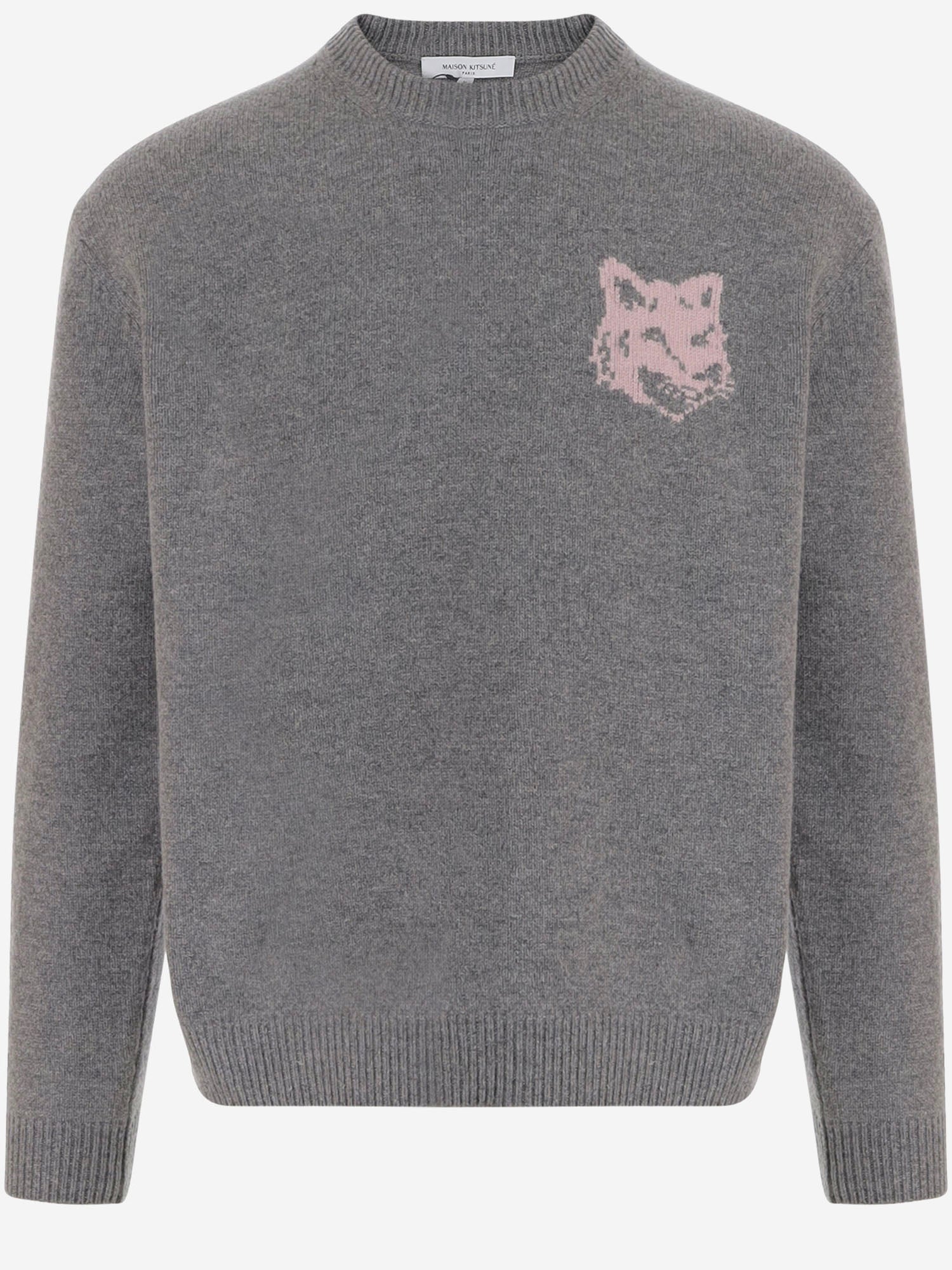 MAGLIONE IN LANA CON LOGO PM00816KM0329 0627 MAISON KITSUNE 