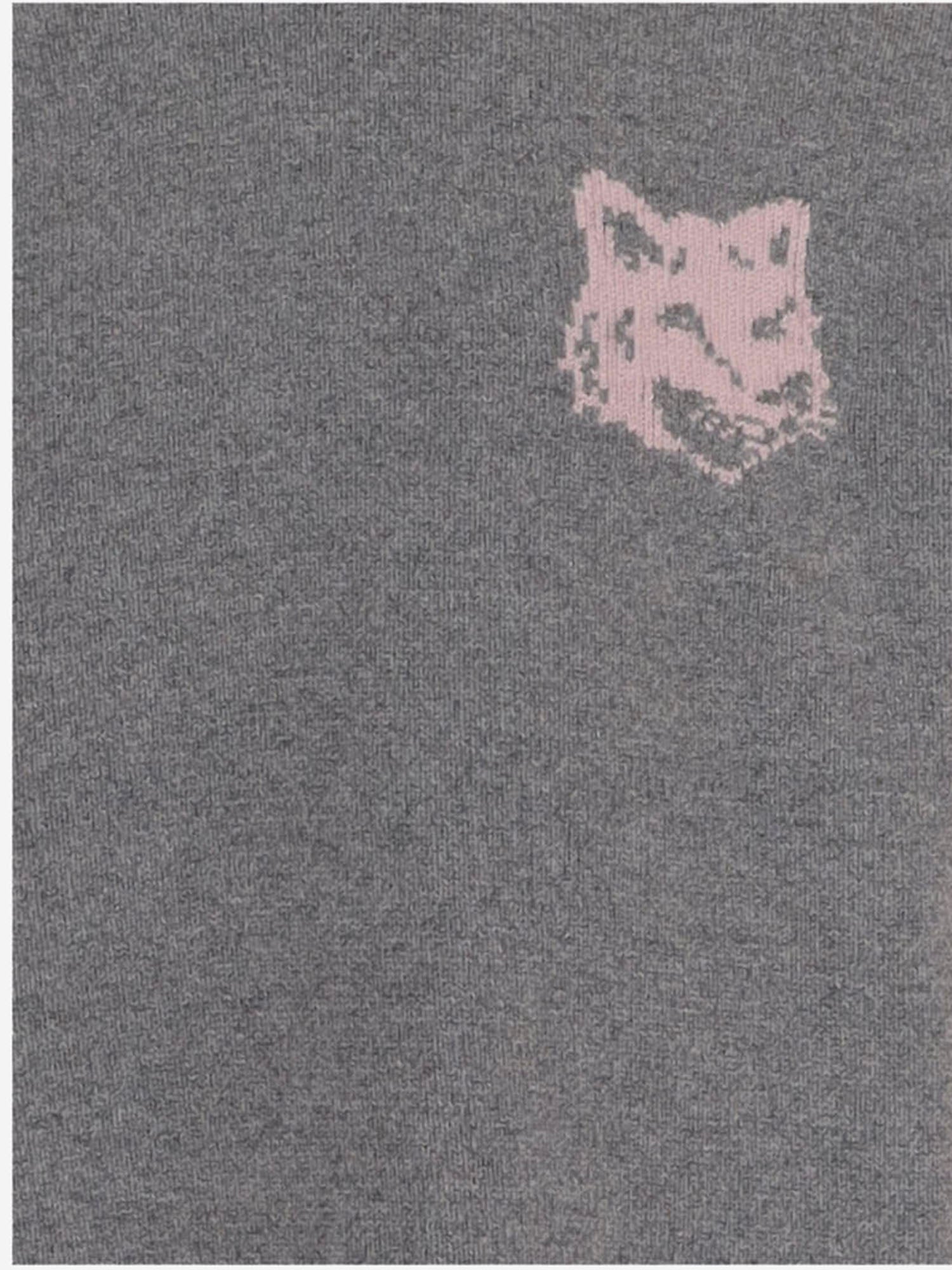 MAGLIONE IN LANA CON LOGO PM00816KM0329 0627 MAISON KITSUNE 