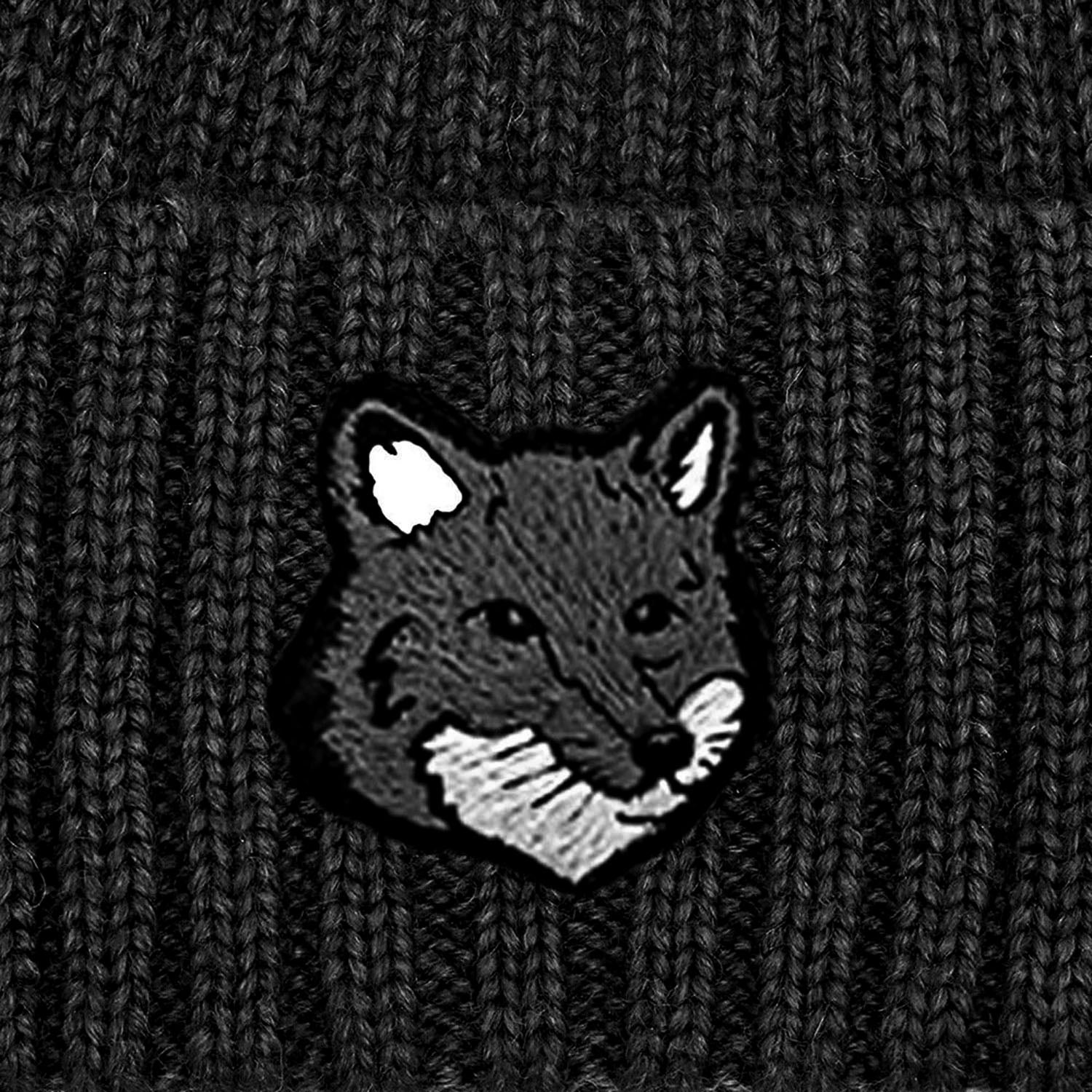 BEANIE IN LANA CON LOGO PM06112KT1022 P199 MAISON KITSUNE 