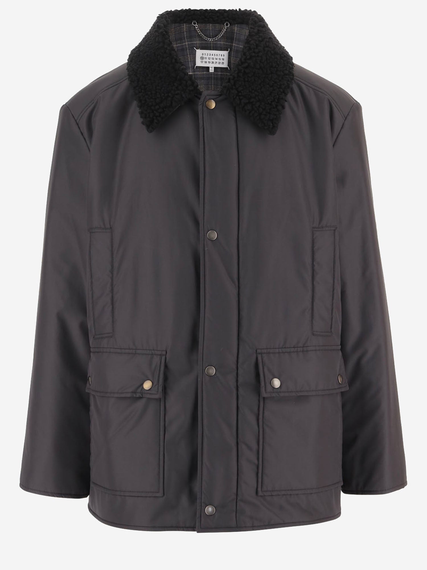 GIUBBOTTO IN NYLON CON COLLO IN SHEARLING S50AM0664 S76420855 MAISON MARGIELA 