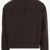 GIACCA IN LANA CON ZIP MOTIVO SPIGATO S67AM0122 S54246003F MAISON MARGIELA 