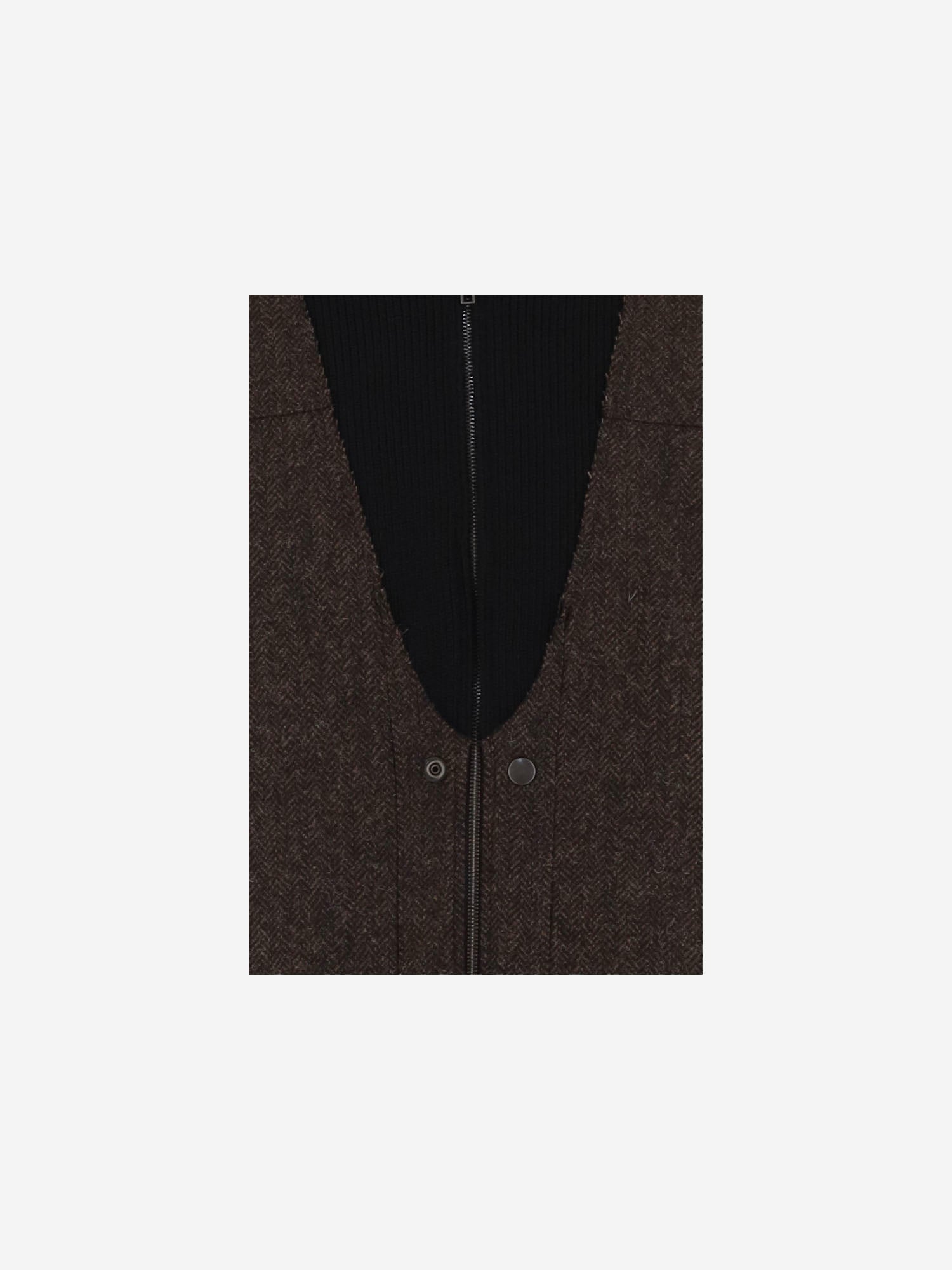 GIACCA IN LANA CON ZIP MOTIVO SPIGATO S67AM0122 S54246003F MAISON MARGIELA 