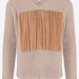 MAGLIA IN MOHAIR CON APPLICAZIONE IN VELLUTO S67HN0013 M13334119F MAISON MARGIELA 