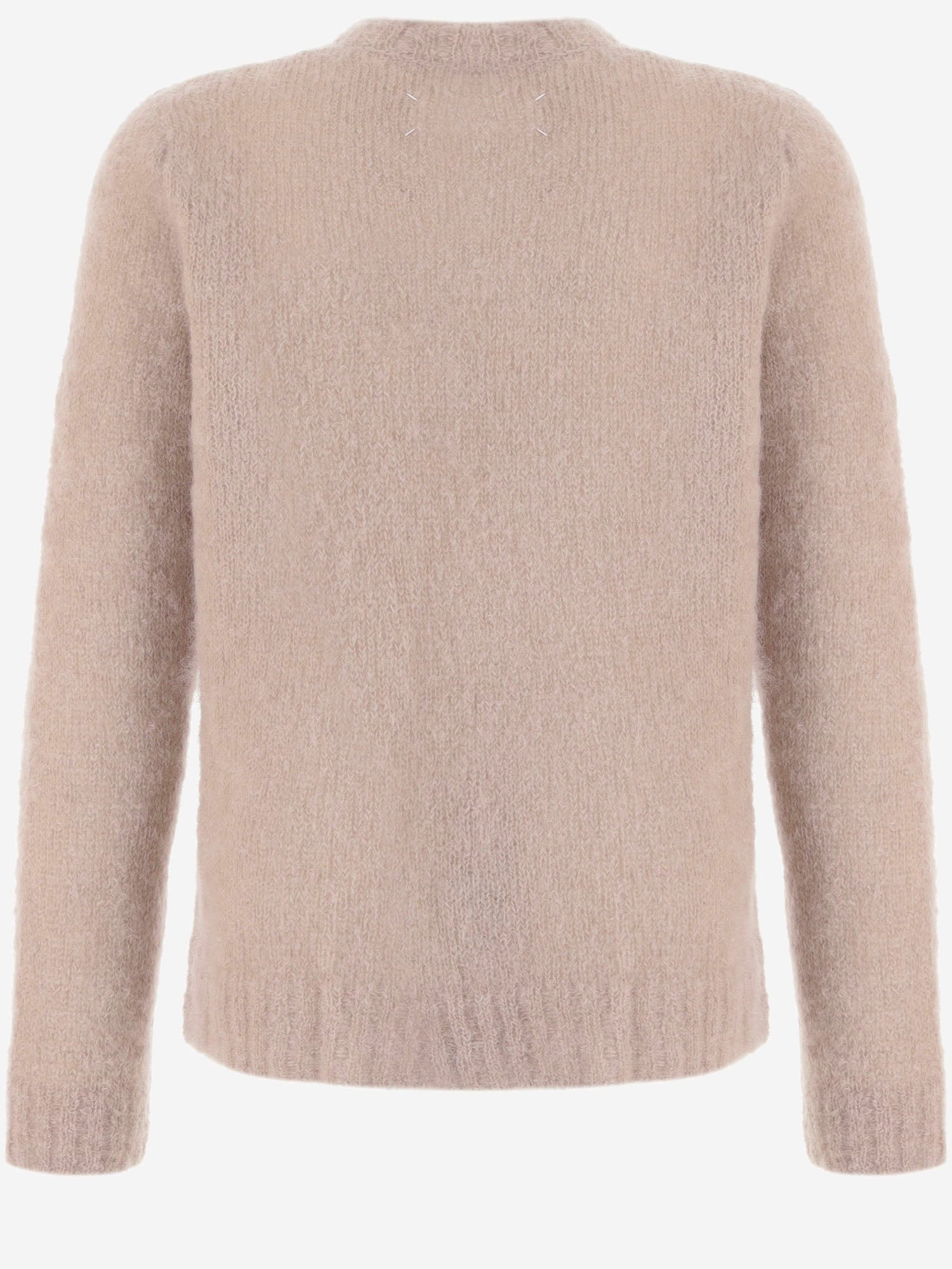 MAGLIA IN MOHAIR CON APPLICAZIONE IN VELLUTO S67HN0013 M13334119F MAISON MARGIELA 