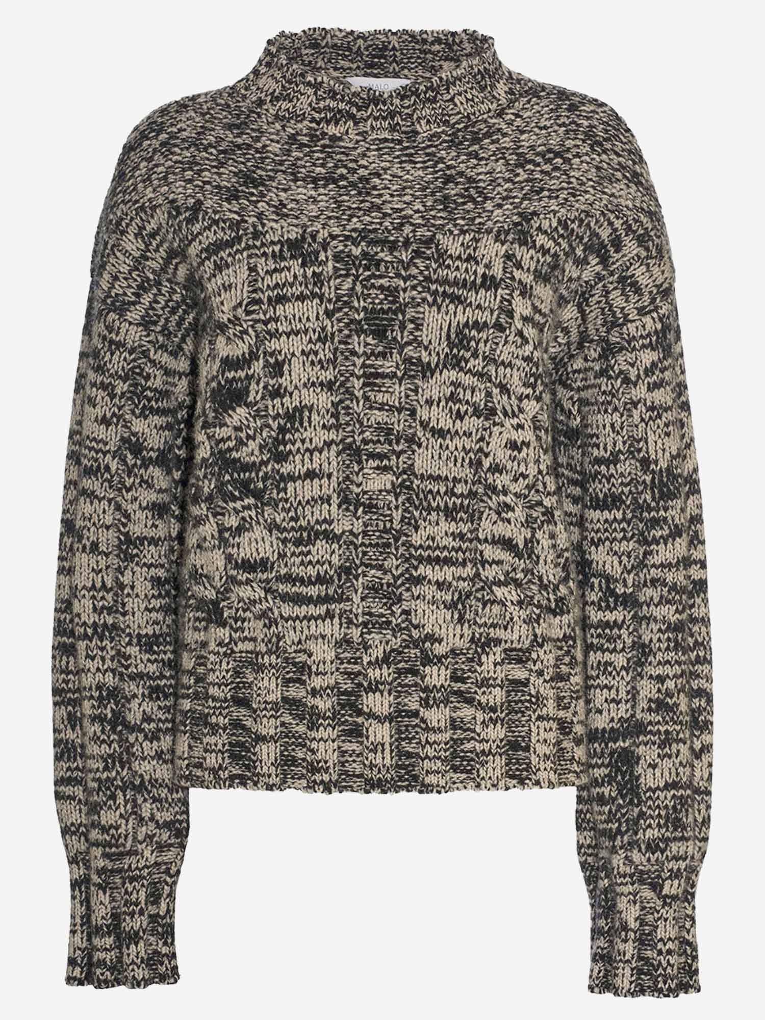 MAGLIONE IN LANA E CASHMERE CON COLLO ALTO DXA423 FCD17EN169 MALO 