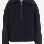 MAGLIA IN CASHMERE A COSTE CON MEZZA ZIP DXD057 F1A02E11C MALO 