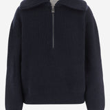 MAGLIA IN CASHMERE A COSTE CON MEZZA ZIP DXD057 F1A02E11C MALO 