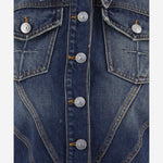 GIACCA IN DENIM DI COTONE CON DETTAGLI SFRANGIATI MAT03J112 1 MATIERES FECALES 