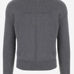 MAGLIA IN LANA CON ZIP E STAMPA MAT03N001 1 MATIERES FECALES 