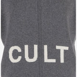 MAGLIA IN LANA CON ZIP E STAMPA MAT03N001 1 MATIERES FECALES 
