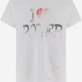 T-SHIRT IN COTONE CON LOGO MAT03T002 2 MATIERES FECALES 