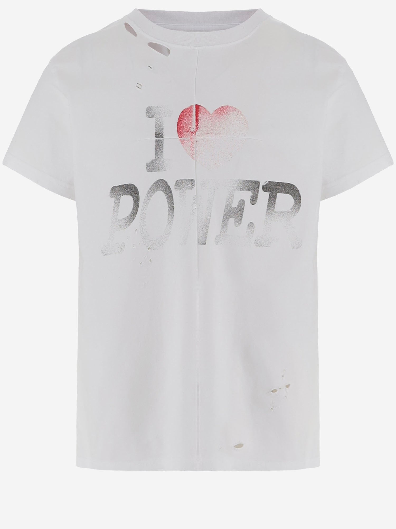 T-SHIRT IN COTONE CON LOGO MAT03T002 2 MATIERES FECALES 