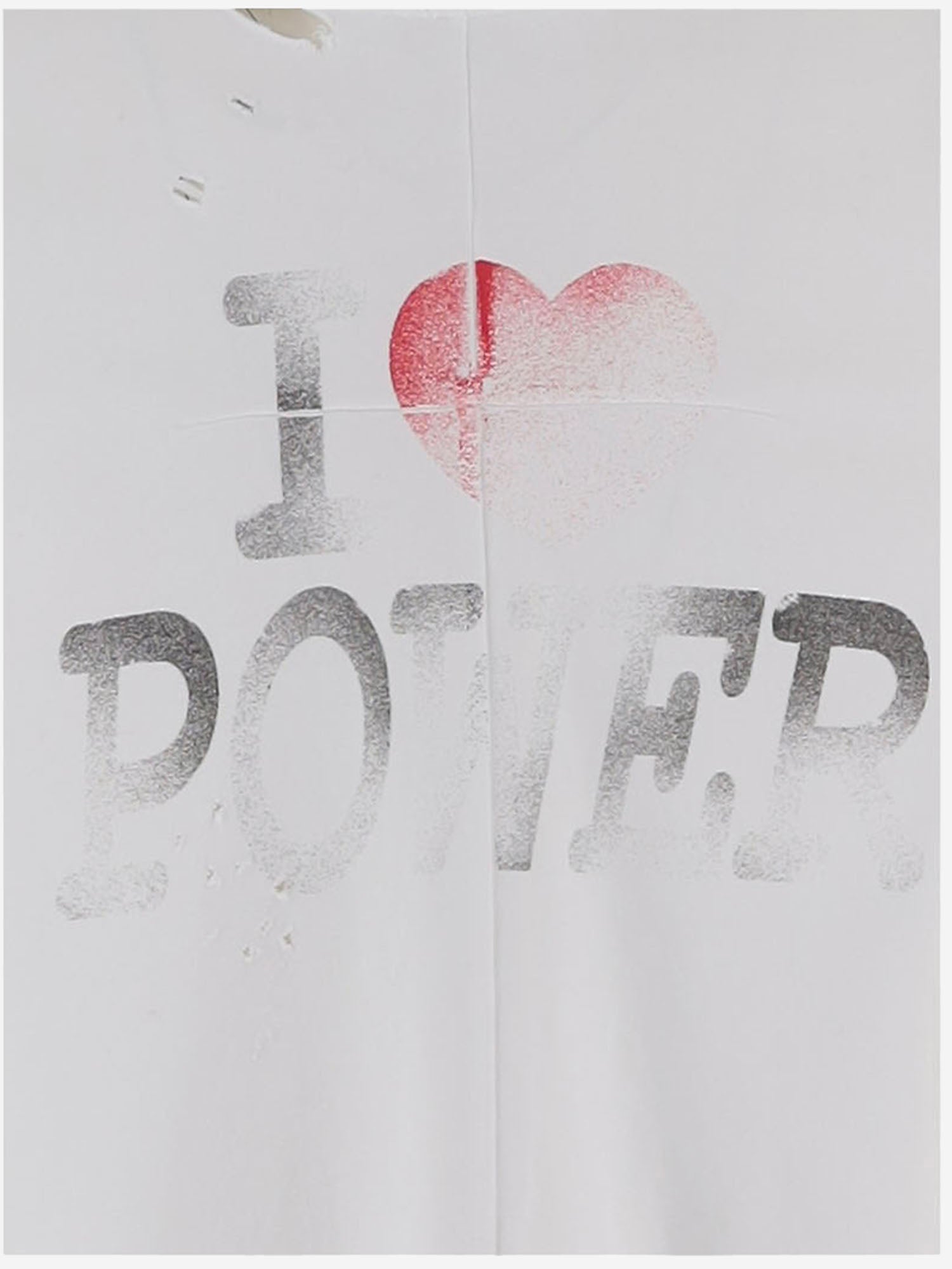 T-SHIRT IN COTONE CON LOGO MAT03T002 2 MATIERES FECALES 