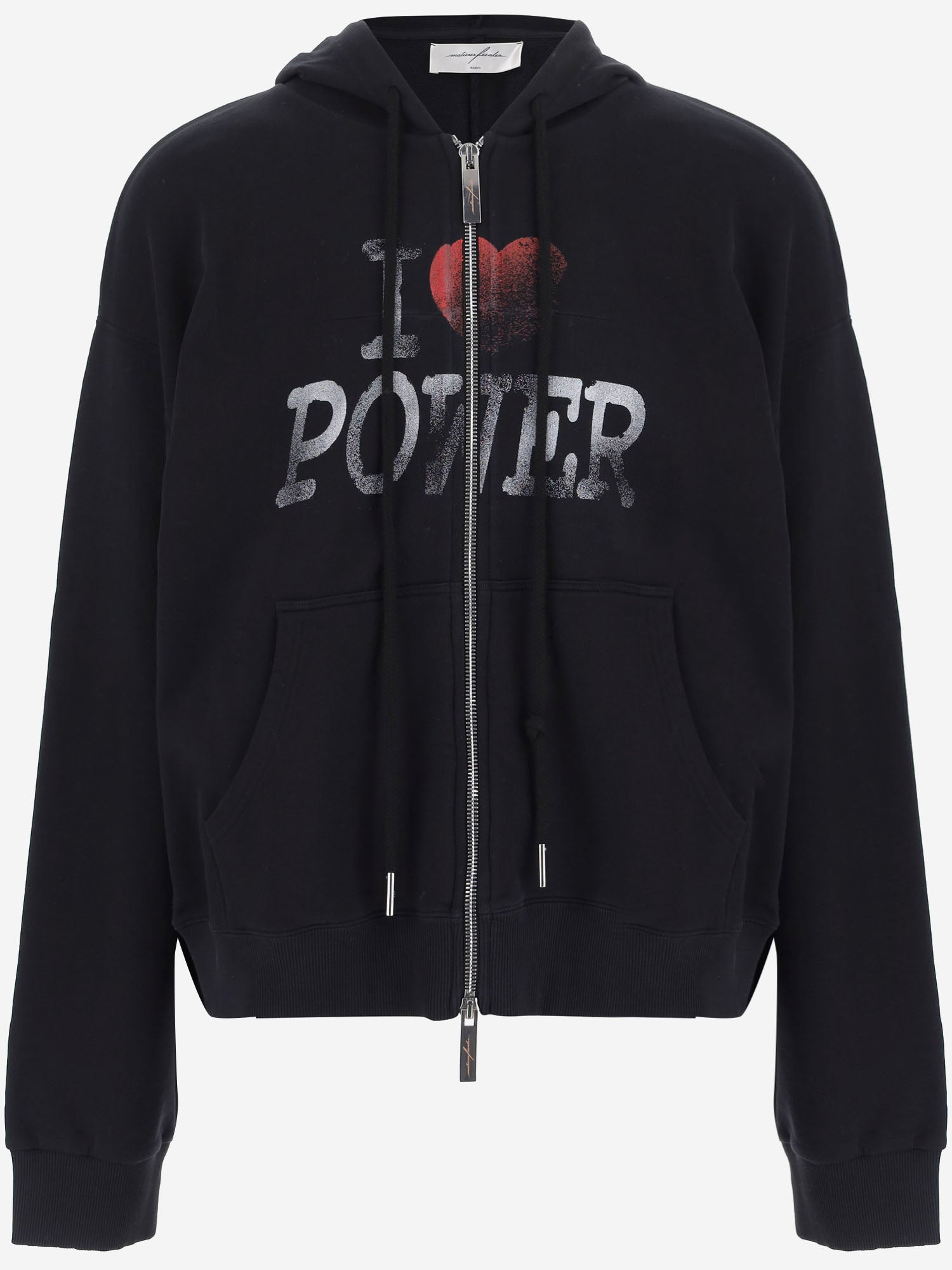 FELPA IN COTONE CON ZIP MAT03T031 1 MATIERES FECALES 