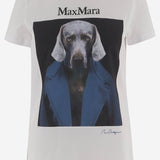 T-SHIRT IN COTONE CON STAMPA MXMCALCA 009 MAX MARA 