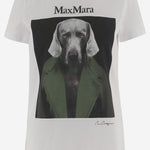 T-SHIRT IN COTONE CON STAMPA MXMCALCA 010 MAX MARA 