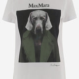 T-SHIRT IN COTONE CON STAMPA MXMCALCA 010 MAX MARA 