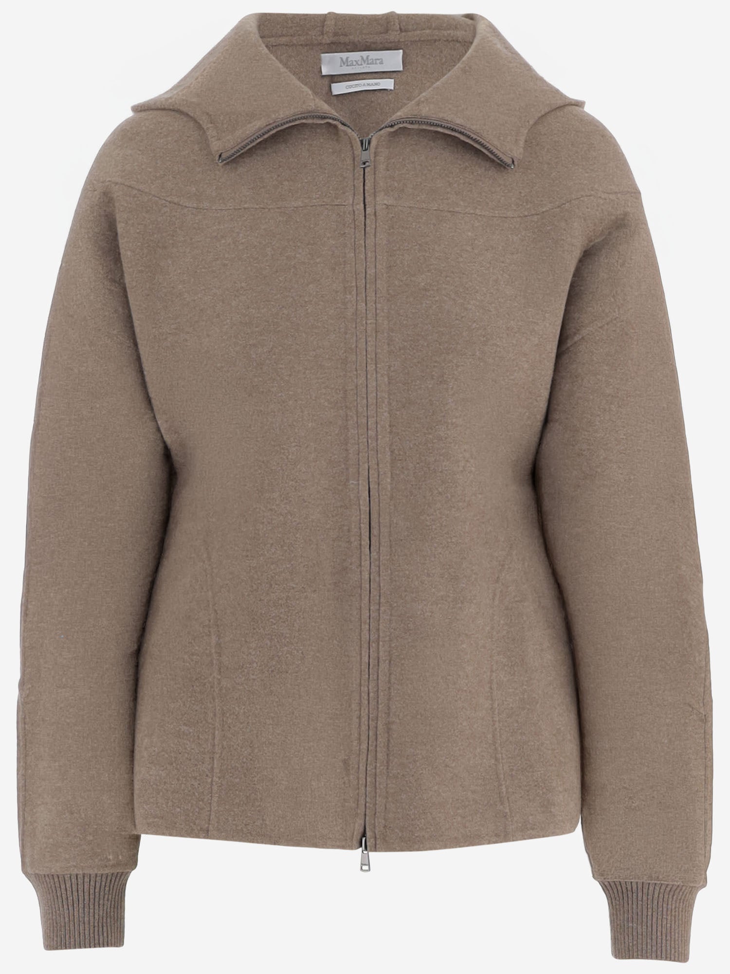 MAGLIONE IN MISTO LANA E CASHMERE CON ZIP E COLLETTO MXSFILTRO 001 MAX MARA 
