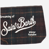 POCHETTE IN MISTO LANA A TARTAN CON LOGO ALI0022 00468M MC2 SAINT BARTH 