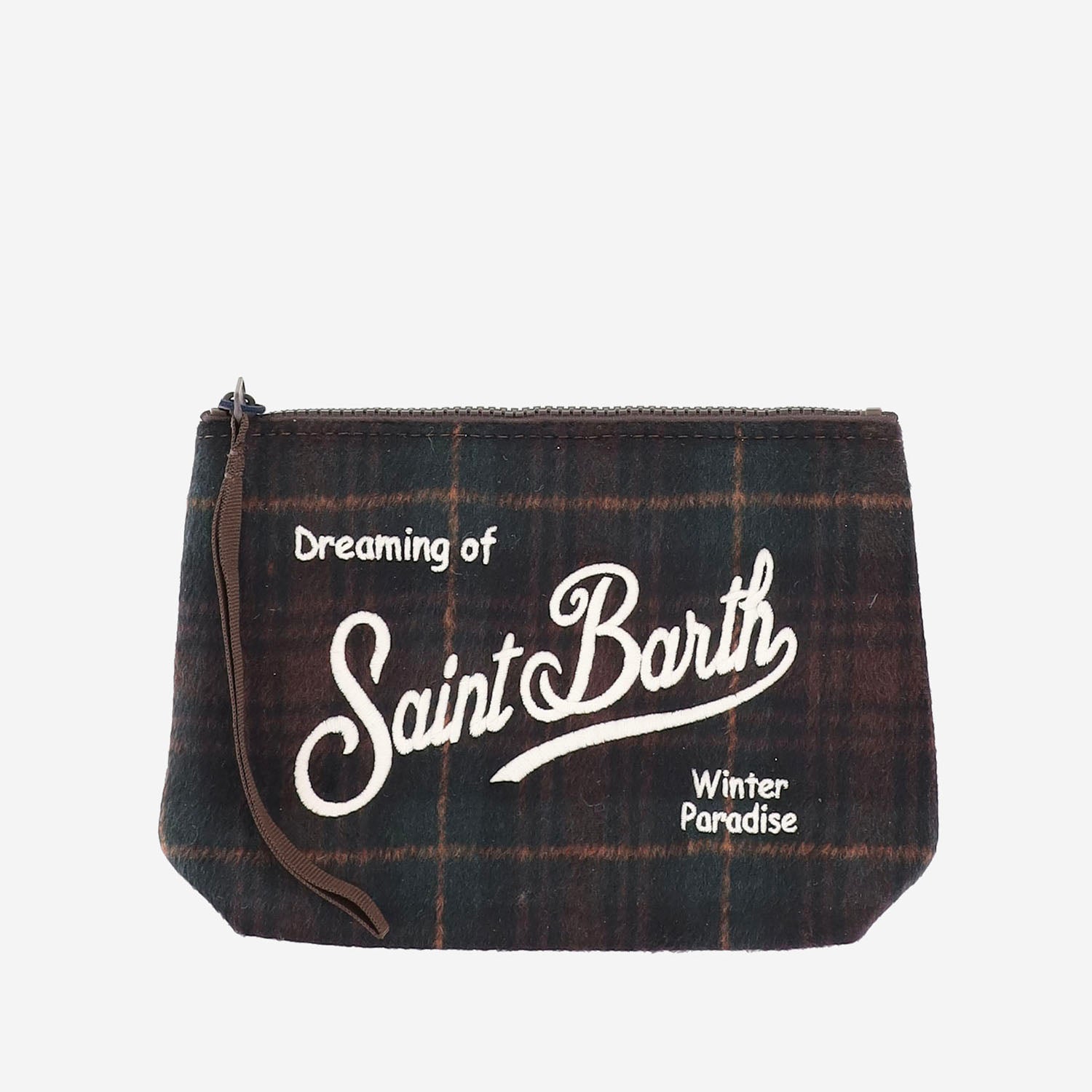 POCHETTE IN MISTO LANA A TARTAN CON LOGO ALI0022 00468M MC2 SAINT BARTH 