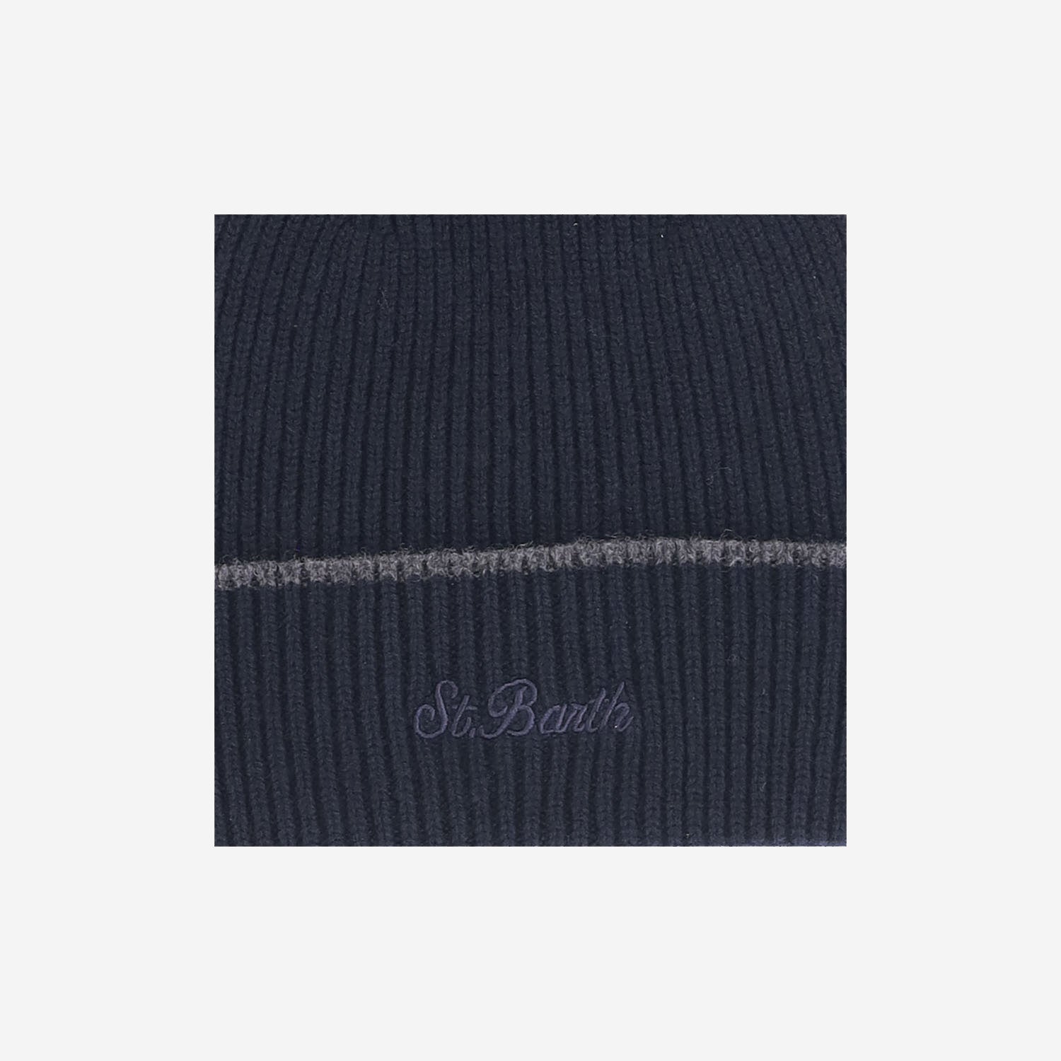 BEANIE IN LANA CON LOGO ASTO001 00044M MC2 SAINT BARTH 
