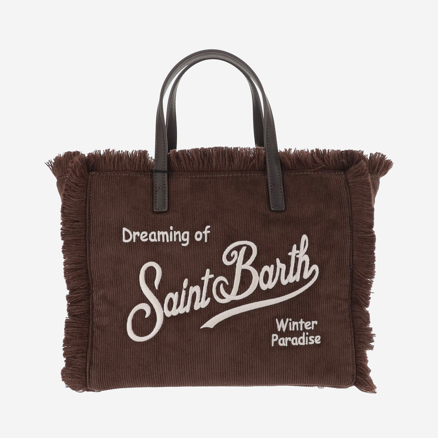 BORSA TOTE COLETTE IN VELLUTO DI COTONE A COSTE COL0048 00516M MC2 SAINT BARTH 