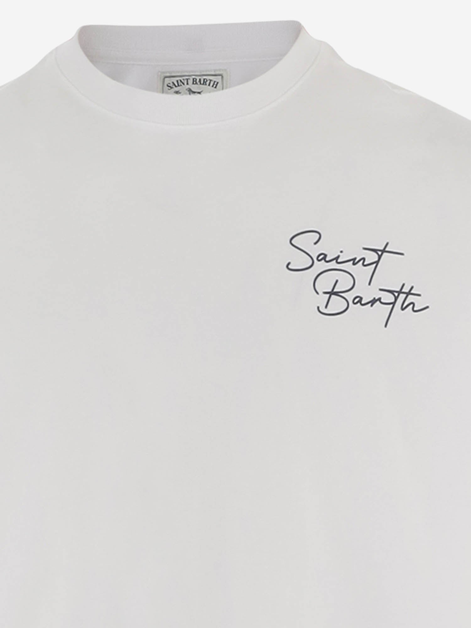 T-SHIRT IN COTONE CON LOGO DLR0001 03075M MC2 SAINT BARTH 