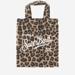 BORSA SHOPPER IN MISTO LANA CON MOTIVO ANIMALIER ESSM003 00328M MC2 SAINT BARTH 