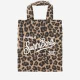 BORSA SHOPPER IN MISTO LANA CON MOTIVO ANIMALIER ESSM003 00328M MC2 SAINT BARTH 