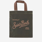 BORSA SHOPPER IN COTONE CON MANICI IN VELLUTO ESSM005 00131M MC2 SAINT BARTH 