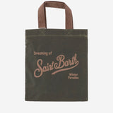 BORSA SHOPPER IN COTONE CON MANICI IN VELLUTO ESSM005 00131M MC2 SAINT BARTH 