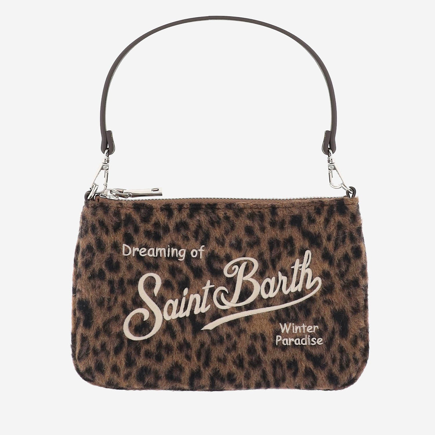 POCHETTE IN MISTO LANA ANIMALIER CON LOGO PARM003 00212M MC2 SAINT BARTH 